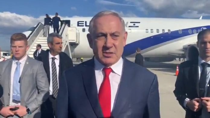 Benjamin Netanyahu kommenterer angrepet som drepte Soleimani 3. januar 2020. (Foto: Kann News, via Twitter)