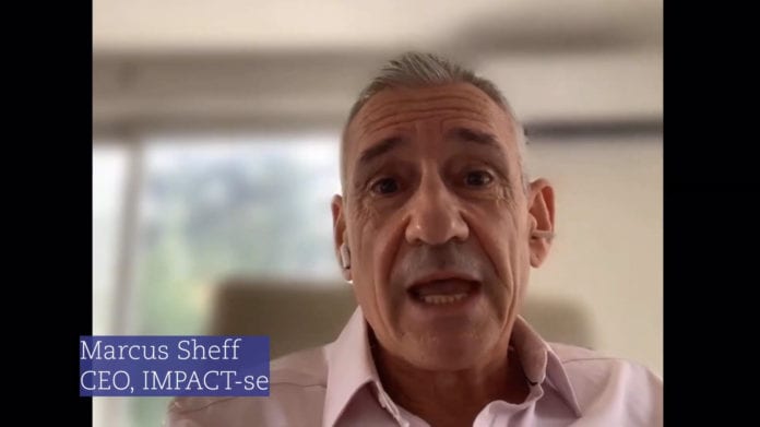 Marcus Sheff, direktør for IMPACT-se, i intervju med MIFF 24. september 2020. (Skjermdump fra YouTube)