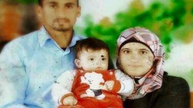 Familien Dawabsha som ble drept i terrorangrepet i 2015. (Skjermdump fra Kanal 2, via Times of Israel)