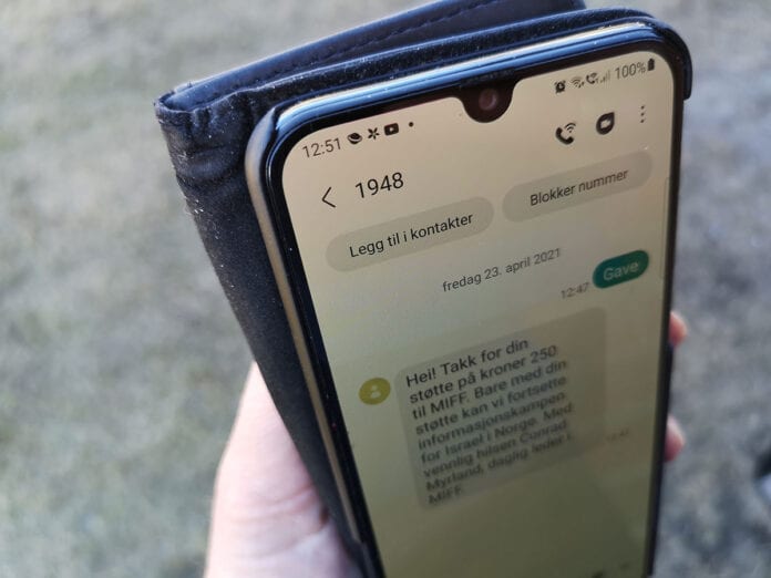 MIFFs nye kortnummer for mobilgaver er 1948 - årstallet for opprettelsen av den moderne staten Israel. kortnummer MIFF