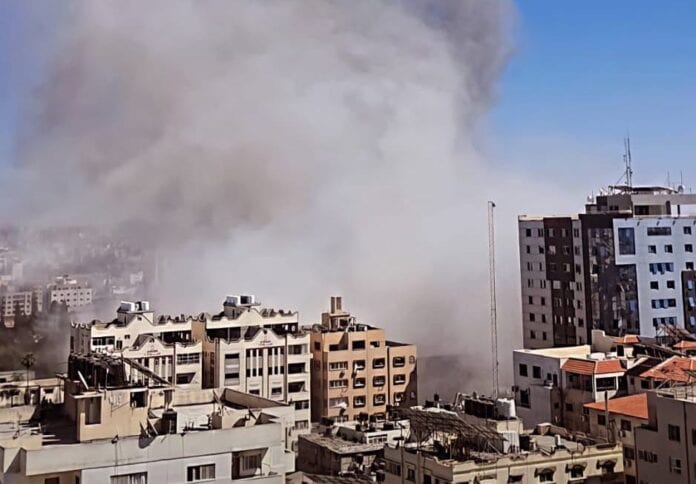 Bombingen av mediehuset i Gaza