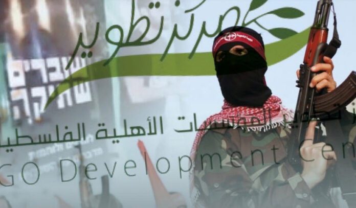 NGO Development Center (NDC) er en bistandspartner for Sverige. Organisasjonen går inn for politikk som vil fjerne verdens eneste jødiske stat og har tette bånd til terrororganisasjonen PFLP. (Illustrasjonsbilde fra forsiden av Ad Kan-rapporten)